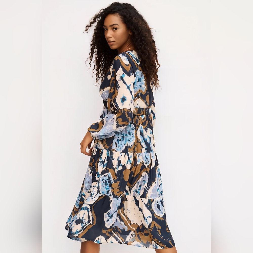 *NWT* Anthropologie | Othilia Arden | Tie-Dye Midi Boho Cotton Dress | Small - Picture 6 of 11